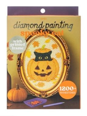 Halloween Spooky Cat & Pumpkin DIY Diamond Painting Kit